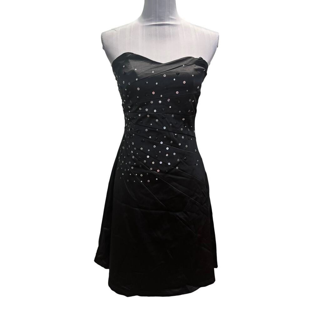 Jane Norman Black Sequined Prom Homecoming Dress Size 12